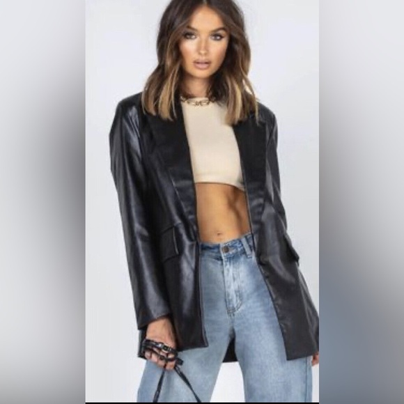 Princess Polly Jackets & Blazers - 2. Princess Polly • NWT $150 Jocelyn Faux leather jacket